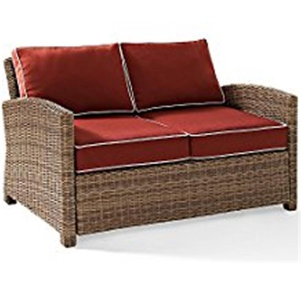 Veranda Bradenton Outdoor Wicker Loveseat; Sangria VE383523